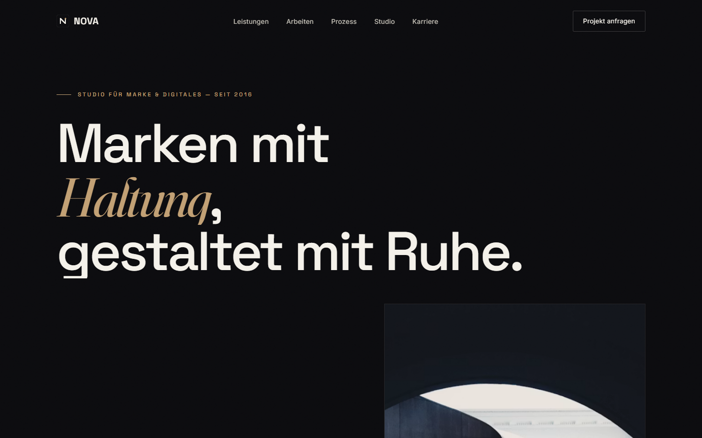 Vorschau der Demo-Webseite NOVA — Kreativagentur